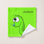 ヒマワリフローラ恐竜グリーンバスタオルセット バスタオルセット (ウォッシュタオル)