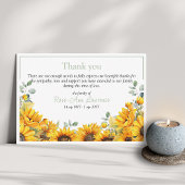 ヒマワリフローラ枠「太陽の中に永遠」詩 サンキューカード