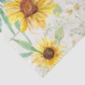 ヒマワリフローラ水彩白木のデクページ 薄葉紙 (詳細)