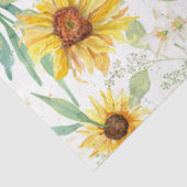 ヒマワリフローラ水彩白素朴いデクページ 薄葉紙 (詳細)