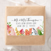 ヒマワリフローラ水彩黄色い白い葉L ラベル (インサイチュ)