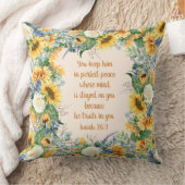 ヒマワリフローラ聖句保完全な平和 クッション (ブランケット)