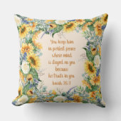 ヒマワリフローラ聖句保完全な平和 クッション (正面)