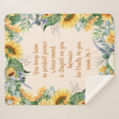 ヒマワリフローラ聖句保完全な平和 シェルパブランケット (正面(横))