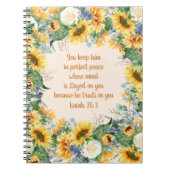 ヒマワリフローラ聖句保完全な平和 ノートブック (正面)