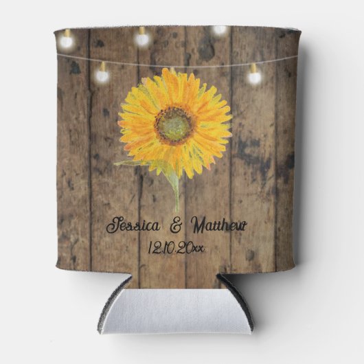 ヒマワリフローラ自然結婚式 缶クーラー (正面)