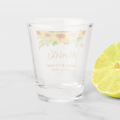 ヒマワリフローラ金ゴールドバチェロレッテ ショットグラス (裏面)