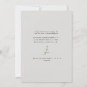 ヒマワリブライダルシャワーフォトユーカリ 招待状 (裏面)