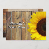 ヒマワリブライダルシャワー 招待状 (正面/裏面)