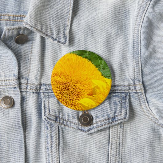 ヒマワリボタンはカスタムなヒマワリを個人化します 缶バッジ (インサイチュ)