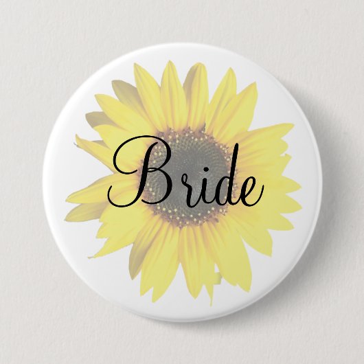 ヒマワリボタン 缶バッジ (正面)