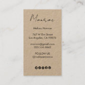 ヒマワリボホシックエレガントソーシャルアイコン割引 名刺 (裏面)