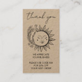 ヒマワリボホシックエレガントソーシャルアイコン割引 名刺 (正面)