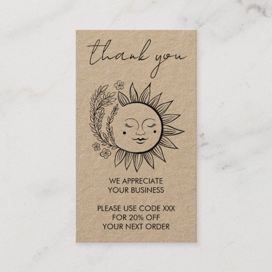 ヒマワリボホシックエレガントソーシャルアイコン割引 名刺 (正面)