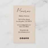 ヒマワリボホシックエレガントソーシャルアイコン割引 名刺 (裏面)