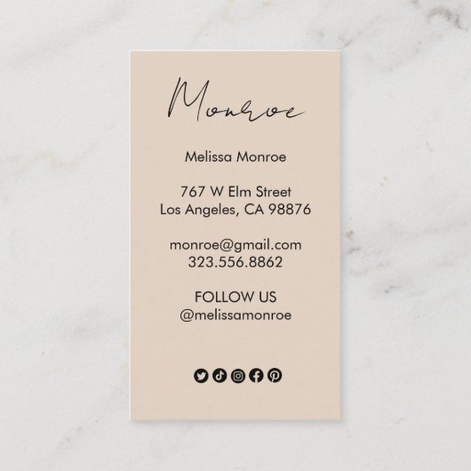 ヒマワリボホシックエレガントソーシャルアイコン割引 名刺 (裏面)