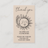 ヒマワリボホシックエレガントソーシャルアイコン割引 名刺 (正面)