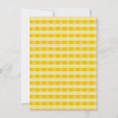 ヒマワリメイソンジャー素朴ブライダルシャワー 招待状 (裏面)