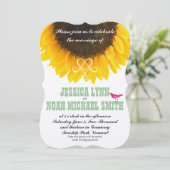 ヒマワリモダンタイポグラフィ結婚ズ 招待状 (スタンド正面)