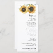 ヒマワリモダン結婚ユーカリ メニュー (正面/裏面)