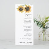 ヒマワリモダン結婚ユーカリ メニュー (スタンド正面)