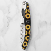 ヒマワリモノグラ素朴ムカントリーウエディング ソムリエナイフ (正面)