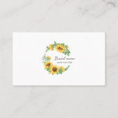 ヒマワリリースフローラ名刺水色 名刺 (裏面)