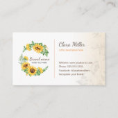 ヒマワリリースフローラ名刺水色 名刺 (正面)