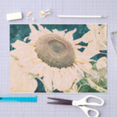 ヒマワリヴィンテージイエローダークグリーンデコパージュ 薄葉紙 (クラフト)