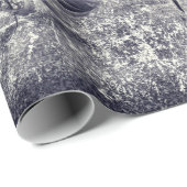 ヒマワリヴィンテージ白黒Ephemeraテクスチャ ラッピングペーパー (ロールコーナー)