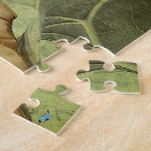 ヒマワリーイエローブルーボホカントリー素朴フローラ ジグソーパズル (側面)