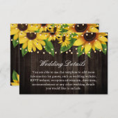 ヒマワリーウッドストリングライ結婚ツズアコモデーション エンクロージャーカード (正面/裏面)