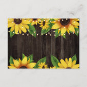 ヒマワリーウッドストリングライ結婚ツズアコモデーション エンクロージャーカード (裏面)