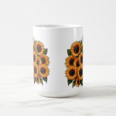 ヒマワリ付きアパロオーサ馬 コーヒーマグカップ (中央)