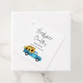 ヒマワリ付きウオーターカラートラック赤ちゃんシャワー フェイバータグ (インサイチュ)