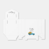 ヒマワリ付きウオーターカラートラック赤ちゃんシャワー フェイバーボックス (折り畳みなし)