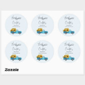 ヒマワリ付きウオーターカラートラック赤ちゃんシャワー ラウンドシール (シート)