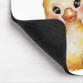 ヒマワリ付き水彩アヒル マウスパッド (コーナー)