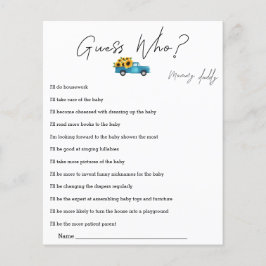 ヒマワリ付き水色トラック誰がゲームを推測