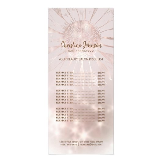 ヒマワリ価格表 ラックカード (正面)