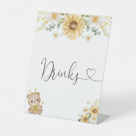 ヒマワリ入りハチグマ 台座サイン