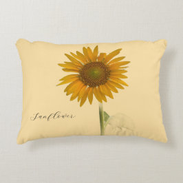 ヒマワリ写真パイロー アクセントクッション