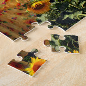 ヒマワリ分野の女の子 ジグソーパズル (側面)