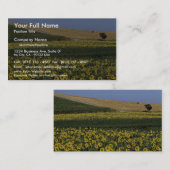 ヒマワリ分野、タスカニー、イタリア 名刺 (正面/裏面)