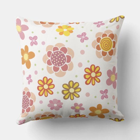 ヒマワリ刺しゅう模様 クッション (裏面)