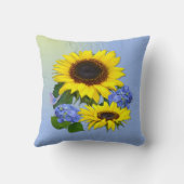 ヒマワリ及びアジサイの~の枕かクッション クッション (裏面)
