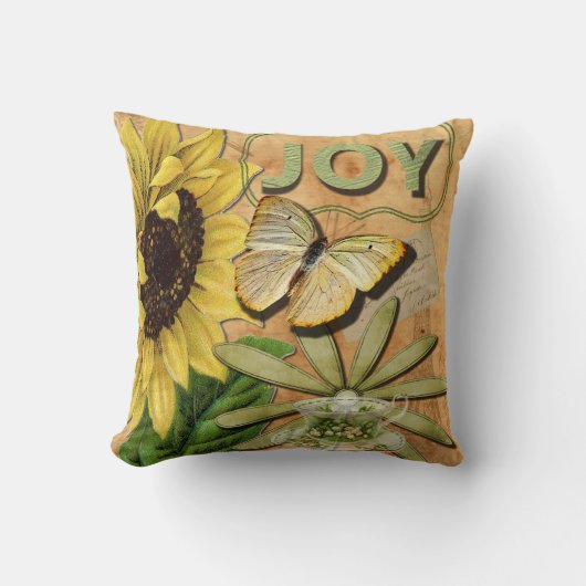 ヒマワリ及びエッフェル塔 クッション (正面)