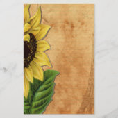 ヒマワリ及びエッフェル塔 便箋 (正面)