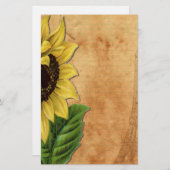 ヒマワリ及びエッフェル塔 便箋 (正面/裏面)