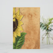 ヒマワリ及びエッフェル塔 便箋 (スタンド正面)